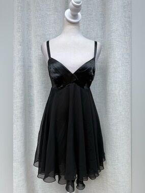 1990 Collection black mini lingerie babydoll dress